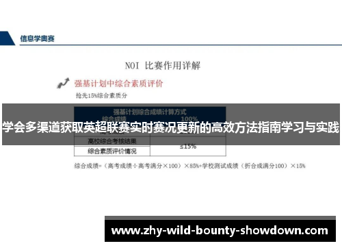 学会多渠道获取英超联赛实时赛况更新的高效方法指南学习与实践 学会多渠道获取英超联赛实时赛况更新的高效方法指南学习与实践